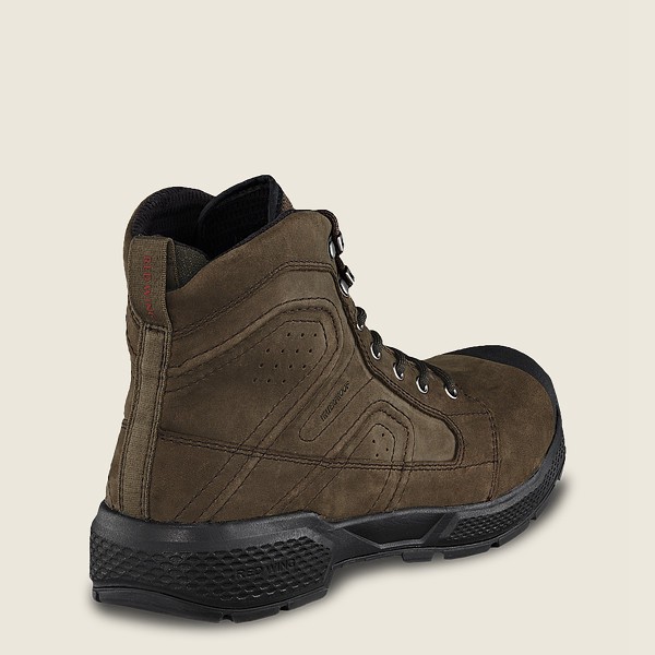 Red Wing Work Boots Exos Lite - 6-Inch Waterproof Soft Toe - Mørke Olivengrønne - Herre 4862-MZWCB